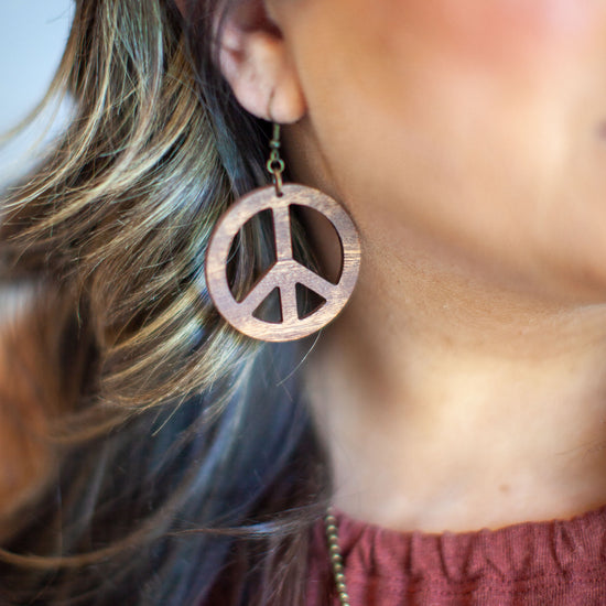 Load image into Gallery viewer, Peace Earrings Large
