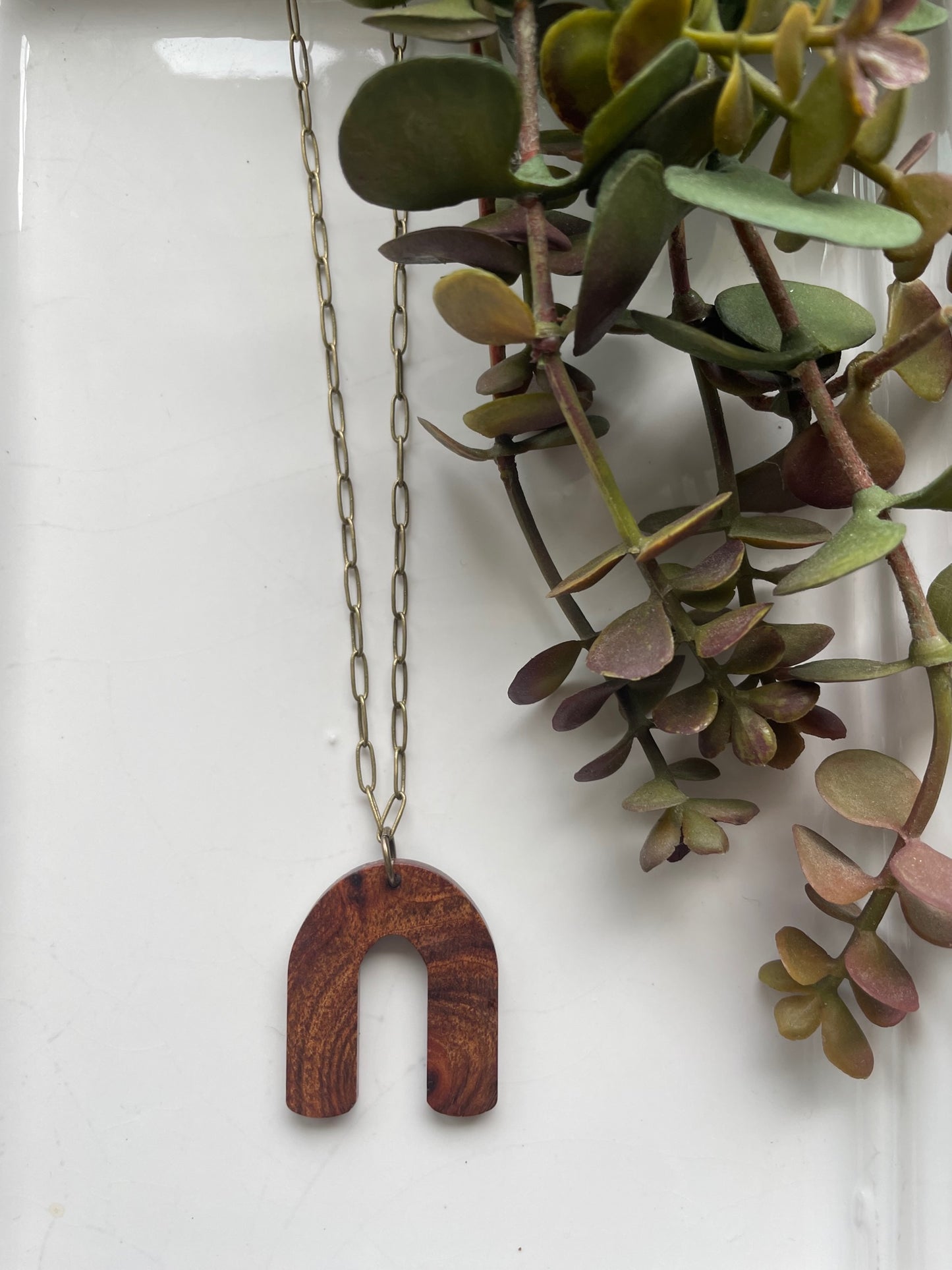 Lucky You Solid Wood 16" Necklace