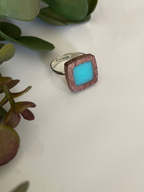 Rock the Block Ring (Turquoise)
